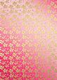 Gold Metallic Flowers Matching Backing Paper Kit