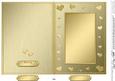 5 x 7 Metallic Romantic Hearts Plain Card Base