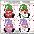 Cute Little Romantic Gnomes - CU4CU Digital Clip Art Set