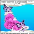 Pretty Flowers & Butterflies - CU4CU Digital Clip Art Set