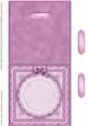 Square Pearls, Lace and Ribbon Plain Card Base Landscape For