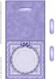 Square Pearls, Lace and Ribbon Plain Card Base Landscape For