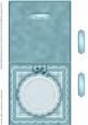 Square Pearls, Lace and Ribbon Plain Card Base Landscape For