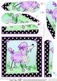 Cute Little Poodle Quick Card with Fan Pyramage Topper