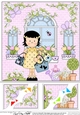 8 x 8 Rose Cottage Girlz Scalloped Corner Topper 