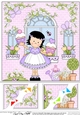 8 x 8 Rose Cottage Girlz Scalloped Corner Topper 