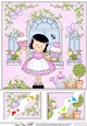 8 x 8 Rose Cottage Girlz Scalloped Corner Topper 