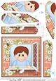 Fan Pyramage Topper - Through the Window - Cute Little Boy