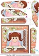 Fan Pyramage Topper - Through the Window - Cute Little Girl