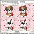 Cute Little Romantic Boxer & Spotty Dogs - CU4CU Digital Clip Art Set