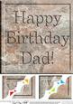 8 x 8 Birthday Dad Set in Stone Scalloped Corner Topper