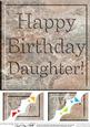 8 x 8 Birthday Daughter Set in Stone Scalloped Corner Topper