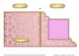 Gold Floral Cut and Fold Corner Card Plain Card Base