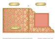 Gold Floral Cut and Fold Corner Card Plain Card Base