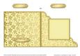 Gold Floral Cut and Fold Corner Card Plain Card Base