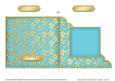 Gold Floral Cut and Fold Corner Card Plain Card Base