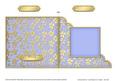 Gold Floral Cut and Fold Corner Card Plain Card Base