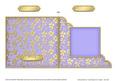 Gold Floral Cut and Fold Corner Card Plain Card Base