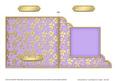 Gold Floral Cut and Fold Corner Card Plain Card Base