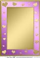A4 Metallic Romantic Hearts Plain Card Base