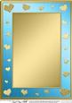 A4 Metallic Romantic Hearts Plain Card Base
