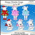 Christmas Jock & Jess Westie Dog - CU4CU Digital Clip Art Set