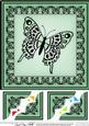 8 x 8 Big Butterfly Scalloped Corner Topper