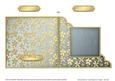 Gold Floral Cut and Fold Corner Card Plain Card Base