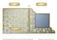 Gold Floral Cut and Fold Corner Card Plain Card Base