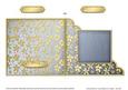 Gold Floral Cut and Fold Corner Card Plain Card Base