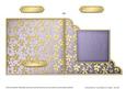 Gold Floral Cut and Fold Corner Card Plain Card Base