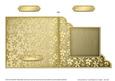 Gold Floral Cut and Fold Corner Card Plain Card Base