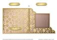 Gold Floral Cut and Fold Corner Card Plain Card Base