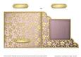 Gold Floral Cut and Fold Corner Card Plain Card Base