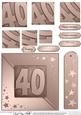 40th Metallic Age Quick Card with Twisted Pyramage