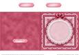 Square Pearls, Lace and Ribbon Plain Card Base Portrait Form
