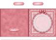 Square Pearls, Lace and Ribbon Plain Card Base Portrait Form