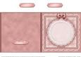 Square Pearls, Lace and Ribbon Plain Card Base Portrait Form