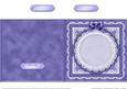 Square Pearls, Lace and Ribbon Plain Card Base Portrait Form