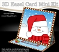 3D Easel Card Mini Kit - Christmas Snowman Oli