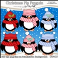 Christmas Pip Penguin - CU4CU Digital Clip Art Set