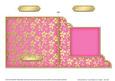 Gold Floral Cut and Fold Corner Card Plain Card Base