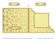 Gold Floral Cut and Fold Corner Card Plain Card Base