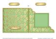 Gold Floral Cut and Fold Corner Card Plain Card Base