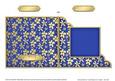 Gold Floral Cut and Fold Corner Card Plain Card Base