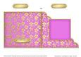 Gold Floral Cut and Fold Corner Card Plain Card Base