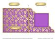 Gold Floral Cut and Fold Corner Card Plain Card Base