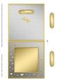 Square Metallic Romantic Hearts Plain Card Base Landscape Fo