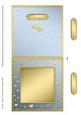 Square Metallic Romantic Hearts Plain Card Base Landscape Fo