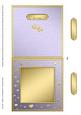 Square Metallic Romantic Hearts Plain Card Base Landscape Fo